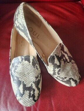 Naturalizer Women's Snake-Print Loafers in Black & Cream